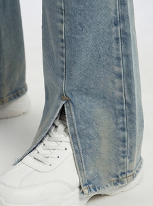 Pantalones Vaqueros Acampanados de Mezclilla Lavada para Mujer, Cintura Media, Estilo Casual Americano, Pantalones de Mezclilla para Dama, Moda Urbana - Product Image 6