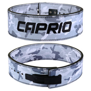 Cinturón de levantamiento de pesas de piel de vaca al por mayor con hebilla cuadrada/rectangular de aleación, resistente, de alta resistencia, ligero y de longitud personalizable - Product Image 1