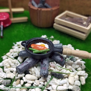 Miniature <b>Doll</b> House Cooking Set Simulation Spotted Pot Model Decor Scale 1:12 Display Gift for Age 14+ - Product Image 2
