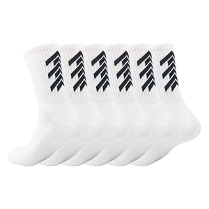 Comfortable Spring Sports <b>Socks</b> White Color And <b>Black</b> Dots Breathable Quick Dry Football Basketball Knee <b>Socks</b> For Sports - Product Image 5
