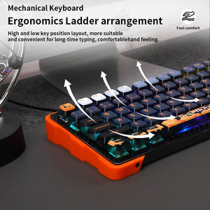 Teclado Mecánico Silencioso de Triple Modo con Retroiluminación RGB, Interfaz Tipo-C, Intercambiable en Caliente, para Juegos, Nuevo, con Ejes Kailh - Product Image 2