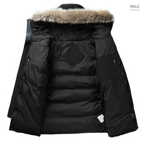 Parka pour homme tendance, confortable et respirante, en vente en ligne, parka d'hiver épaisse et chaude pour homme avec manches longues - Product Image 4