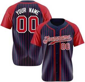 Camiseta de Béisbol Personalizable para Hombre y Jóvenes, Camiseta Deportiva con Rayas Personalizadas - Product Image 2