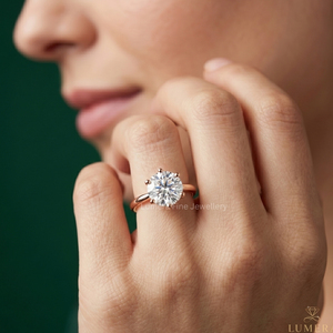 Anillo de Compromiso de Oro Rosa con Diamante Cultivado en Laboratorio de Corte Brillante de 6 Puntas, Certificado IGI, Precio de Fábrica, Venta al Por Mayor - Product Image 5