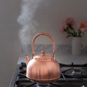 Antique Finish Copper Water <b>Kettle</b> Matte Style with Handle Handmade for <b>Tea</b> Brewing Kitchen Use and Decorative Purpose - Product Image 1