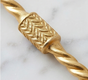 Ensemble de couverts plaqué or avec manche torsadé, couteau, cuillère, fourchette, vaisselle de mariage élégante, en métal durable, manche long, finition miroir - Product Image 2