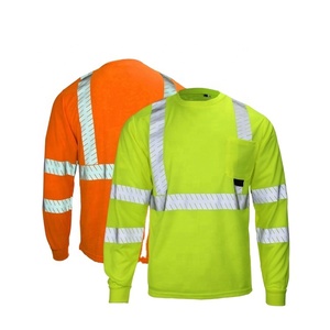Camiseta de Seguridad Fluorescente Amarilla Clase 3, Manga Larga, Reflectante, Alta Visibilidad, para Construcción y Trabajos Viales - Product Image 2