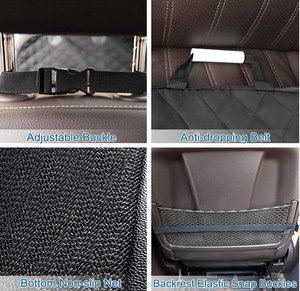 Pet Travel Oxford Tapis pour animaux de compagnie Support antidérapant Étanche 2 en 1 Chien Chat Housse de siège avant pour voitures - Product Image 4