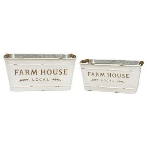 Jardinière ovale en matériau galvanisé pour plantation avec cabane à oiseaux avec fleur et design de jardin taille et couleur personnalisées - Product Image 1