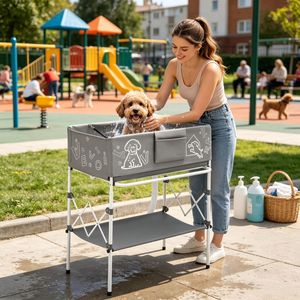 Portable Professional Grooming <b>Bath</b> for <b>Dogs</b> and Cats PP Material Indoor Pet Bathing Tub for Reptiles Wood Tubs - Product Image 4