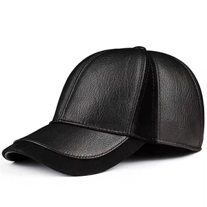 2026 Custom Logo High Quality <b>Waterproof</b> Premium Men Women Winter Autumn Outdoor Leather Baseball <b>Caps</b> - Product Image 1