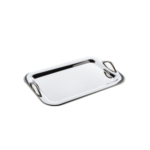 Bandeja de servir de acero inoxidable martillado con asas, bandeja rectangular decorativa para comida, para hoteles, restaurantes, catering y bodas - Product Image 4