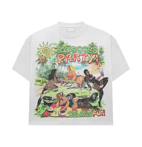 Camiseta de Manga Corta para Hombre, Cuello Redondo, 100% Algodón, Diseño a Cuadros, Transpirable, Talla Grande, con Logotipo Estampado en la Parte Delantera - Product Image 6