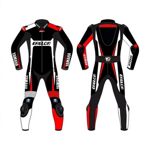Traje de Motociclismo de Cuero GSXR Personalizado para Hombre, Mono de Carreras de Una Pieza, Traje de Motociclista OEM con Protección CE, Manga Larga, 280g - Product Image 1