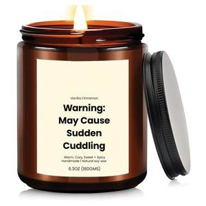 Vela Aromática en Frasco de Vidrio Transparente con Tapa de Madera |   Aromaterapia de Marca Privada de 150g para Decoración del Hogar - Product Image 5