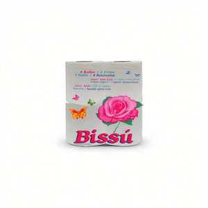 Carta igienica Bissu, 4 rotoli a doppio strato per uso in bagno - Product Image 2