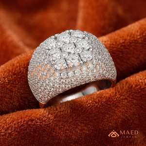 Men's Cluster Moissanite <b>Ring</b> Silver Tone <b>Iced</b> Out Round Cut Hip Hop Statement <b>Ring</b> Luxury Fashion Jewelry Gift - Product Image 2