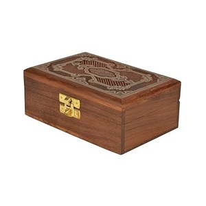 Cajas Rectangulares de Madera con Diseño Grabado y Acabado en Madera Natural de Alta Calidad para Almacenamiento en el Hogar - Product Image 2