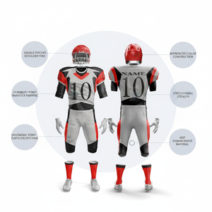 Premium Quality Latest Design OEM American Football Uniform Set Breathable Rugby Jersey Pants Helmet <b>Socks</b> Adult <b>Training</b> Kit - Product Image 2