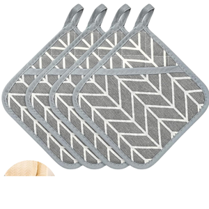 100% Cotton Linen Heat Resistant Oven Mitt & <b>Pot</b> <b>Holder</b> Custom Logo OEM Wholesale - Product Image 1