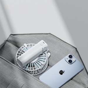 3-in-1 <b>Foldable</b> Neck Wearable Handheld Fan with 1800mAh Battery Over 5 Hours Runtime USB Rechargeable Button Control <b>Desk</b> Use - Product Image 3