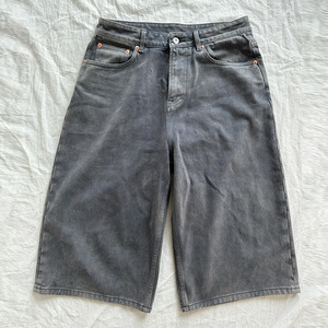 Pantalones Cortos Bermuda de Mezclilla Lavada para Hombre, Cintura Media, Cierre de Botones, Estilo Casual, Algodón Tejido, Color Sólido, Transpirables, Estilo Urbano - Product Image 4