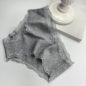 Culottes Femme Taille Basse en Dentelle Coton Côtelé avec Nœud Décoratif Douces Respirantes Quotidiennes Multicolores – Vente en Gros - Product Image 2