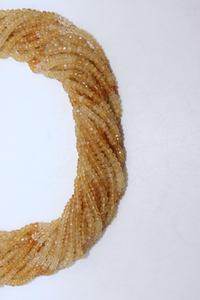 Cuentas Redondas Facetadas de Calidad AAA de 3-4 mm, Aguamarina Amarilla Natural en Tonos Degradados, Peso Personalizable, Tienda de Gemas Indias para Joyería - Product Image 2