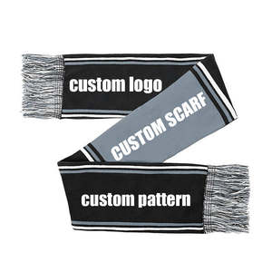 Écharpes de football d'hiver carrées double face 100 % acrylique tricotées écologiques pour supporters, design personnalisé, services OEM, chaleur - Product Image 6