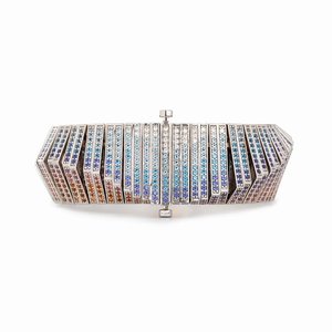 Fashionable Women's <b>Charm</b> <b>Bracelet</b> Moissanite <b>Gold</b> Plated 925 Sterling Silver Luxury Hip Hop Wedding Chain Jewelry Gift - Product Image 1