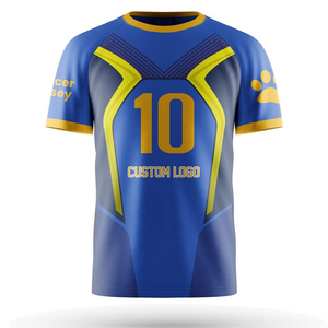 Camisetas de Fútbol Sublimadas Personalizadas al por Mayor, Transpirables, de Secado Rápido, Ligeras, 100% Poliéster, Cuello en V, Ropa de Entrenamiento de Fútbol para Hombre - Product Image 1