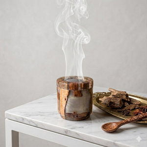 FAIZA CRAFT NOUVEAU Brûleur d'encens de luxe fait main en bois d'acacia et résine époxy, style arabe, écologique, pour aromathérapie et Bakhoor - Product Image 2