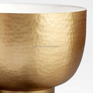 Tazón para servir comida para restaurante de hotel, superventas, forma redonda grande, Color dorado, Ideal para eventos de boda, precio asequible - Product Image 2