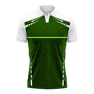 Polo de Manga Corta para Hombre, Rojo, con Patrón Geométrico, Tejido de Secado Rápido, Estilo Deportivo - Product Image 2