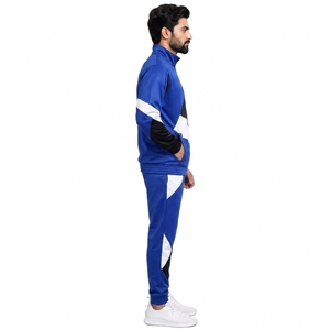 Men <b>Jogger</b> Tracksuit <b>Set</b> Soft Cotton Polyester Material Relaxed Fit Jacket <b>Matching</b> <b>Jogger</b> Pants Elastic Cuffs Comfortable - Product Image 4