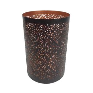 Pot de bougies de luxe en fer métallique, 1 pièce, meilleure qualité, couleur noire, support votif de conception moderne, fait à la main, personnalisé - Product Image 1