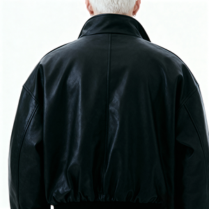 Nouvelle Arrivée 2026 – Blouson en Cuir Homme de Qualité Supérieure, Conception Personnalisée, Vente en Gros, Col Montant, Logo Frontal – Blousons en Cuir d'Hiver - Product Image 5