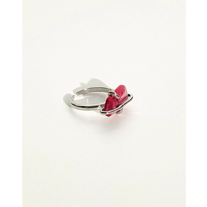 Anillo de Piedra Preciosa de Jade Rosa Transparente Vintage de Lujo para Mujer - Product Image 4