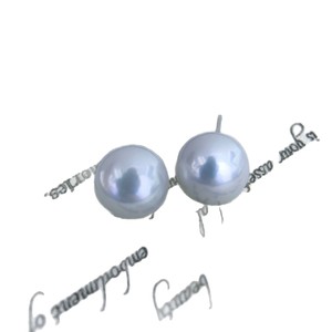 Pendientes de Perlas Edison de Agua Dulce de 9-10 mm, Color Blanco Frío, Sai Ao, Ligeramente Imperfectos, Modernos y Elegantes - Product Image 5