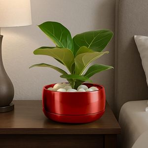 Handmade Modern Metal <b>Red</b> Powder Coated Flower <b>Vase</b> for Home Decor Indoor Outdoor Living Room Durable Reliable Best Price - Product Image 4