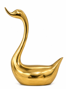 Escultura Artesanal de Pareja de Cisnes de Latón, Elegantes Figuras de Aves, Estatuas de Cisnes de Metal de Lujo, Decoración para Mesa, Hogar u Oficina - Product Image 1