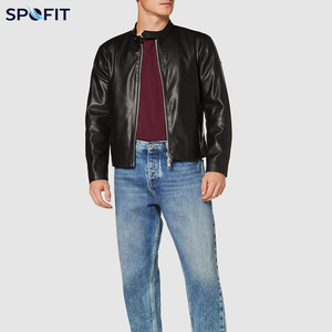 Blouson en cuir de vachette personnalisable, nouveau design, collection hiver 2026, pour homme, décontracté, avec logo frontal, respirant et écologique, vente en gros - Product Image 2