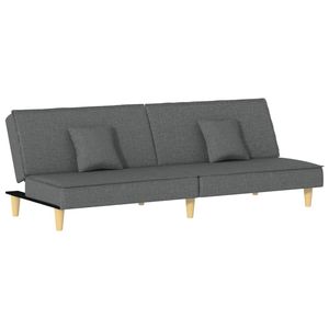 Canapé-lit en tissu gris foncé 100% polyester, contreplaqué et mousse, standard avec un style élégant - Product Image 2