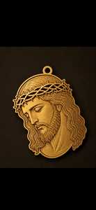แม่พิมพ์ตัดรูปพระเยซูคริสต์จากทองคำและเงิน SAT Jewelry - Product Image 1