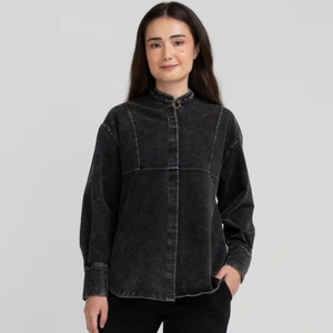 Camisa de mezclilla Nirben |   Nueva Camisa Casual Holgada de Estilo Americano Retro para Hombre y Mujer, Corte Recto, Lavada, para Otoño 2026, Unisex - Product Image 2