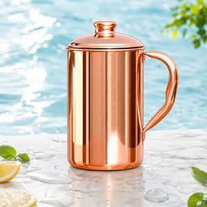 Pichet isotherme à double paroi en cuivre, anti-fuite, réutilisable, grande capacité, portable pour boissons chaudes, design moderne, mariage, maison - Product Image 3
