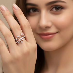 Anillo de Diseño en Espiral Color Oro Rosa, Motivo Solar, Ajustable, Joyería de Moda Elegante, Anillo de Aniversario para Ella - Product Image 1