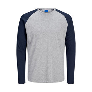 T-shirts personnalisés à manches longues en gros, de haute qualité, avec logo personnalisé, pour hommes, grandes tailles - Product Image 4