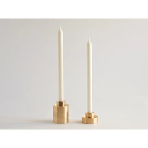Most Selling <b>Brass</b> <b>Candlestick</b> Holder Set with White Taper Candles for Home Decoration - Product Image 2