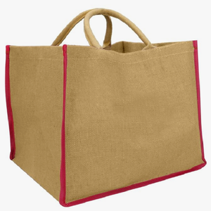 Bolsa de mercado moderna y ecológica de yute, espaciosa y reutilizable, con asas resistentes para compras, oficina y uso diario. - Product Image 4